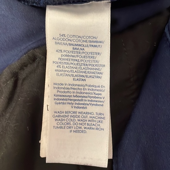 Navy dress slacks by Chaps with front button and zipper enclosure - Picture 5 of 6